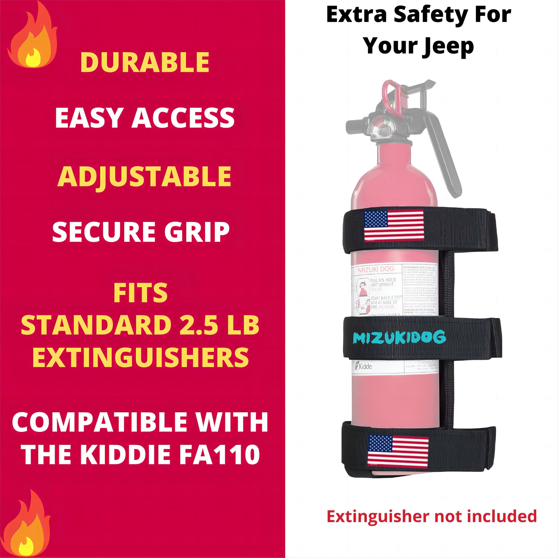 Fire Extinguisher with Mount - 4 in-1 Fire Extinguishers for The House,  Portable Car Fire Extinguisher, Water-Based Fire Extinguishers(620ml)